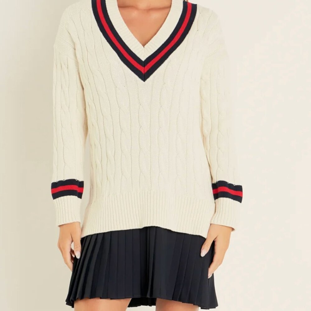 English Factory Cable Knit Sweater Dress NWT S